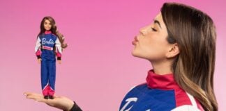 Regina Sirvent with her new Barbie Role Model doll