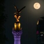 Easter full moon over Mexico City