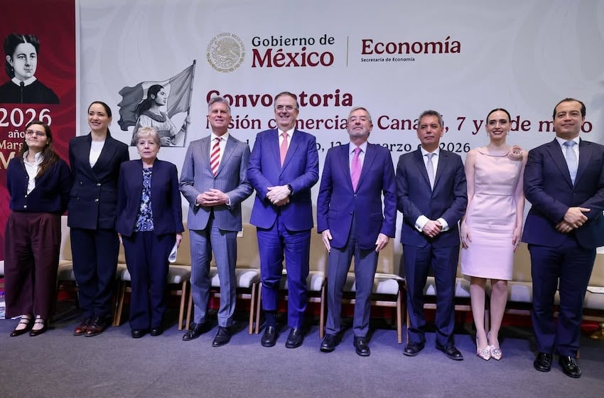 Mexican officials at the announcement of the Mexico-Canada Trade Mission 2026