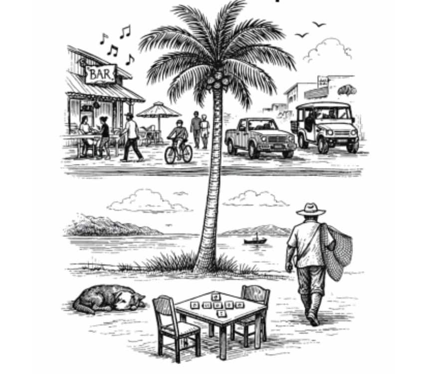 Illustration of life in Barra de Navidad