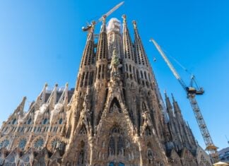 October 30, 2025: The Basilica i Temple Expiatori de la Sagrada Familia, aka Sagrada Familia, in Barcelona, Catalonia, Spain