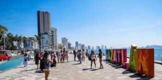 tourists in Mazatlan