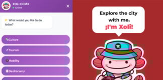 axolotl chatbot that helps visitors enjoy Mexico City