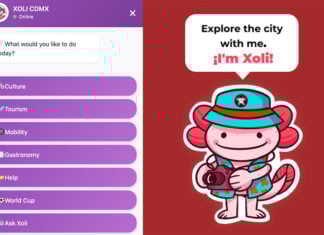 axolotl chatbot that helps visitors enjoy Mexico City