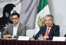 De la Fuente (R) said in his resignation message that Sheinbaum had appointed Roberto Velasco (L) as his successor. Velasco is the current deputy foreign minister for North America.