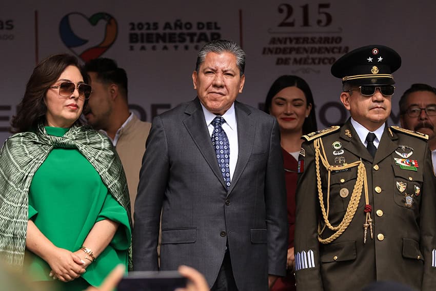 Gov. David Monreal of Zacatecas at a military event