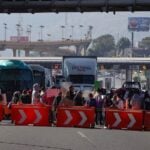 a highway blockade in Mexico