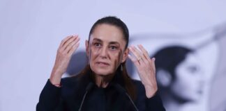 CIUDAD DE MÉXICO, 01ABRIL2026.- Claudia Sheinbaum, presidenta constitucional de los Estados Unidos Mexicanos, encabezó la Conferencia del Pueblo realizada en el Salón Tesorería en Palacio Nacional.