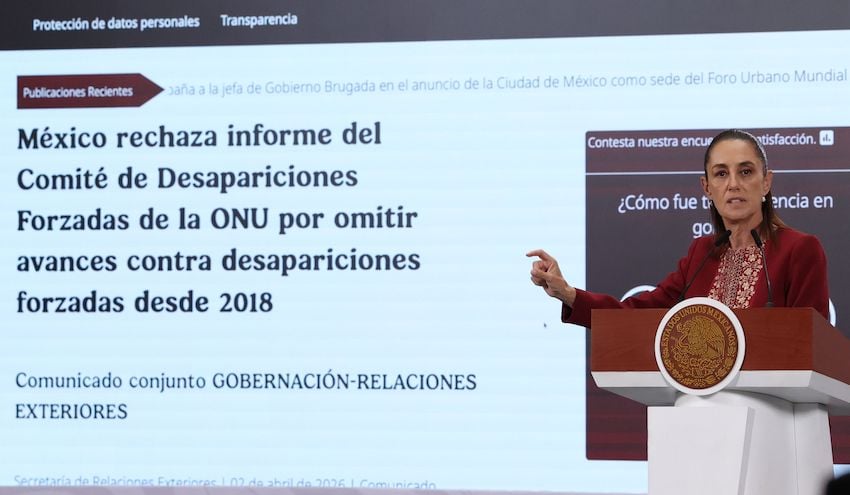 Sheinbaum, standing before an official press release, said that federal officials and "human rights experts" would soon hold a press conference to explain in more detail why her government rejects the CED report.