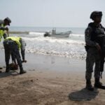 oil spill cleanup on Gulf beach