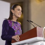 President Sheinbaum at her April 16 morning press conference