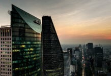 Mexico City skyline at night