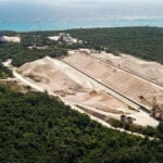 An aerial shot of the Sac-Tun mine, formerly called Calica Mine, owned by Vulcan Materials near Playa del Carmen