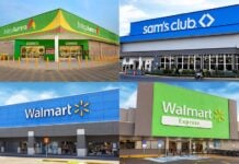 Store fronts owned by Walmart in Mexico