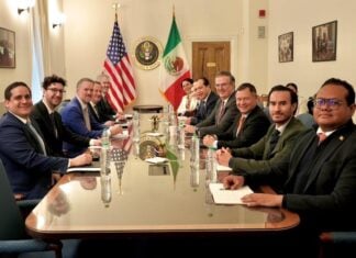 Representatives of Mexico and the Economy Ministry hold discussions regarding the review of the USMCA with the U.S. Trade Representative and his team in March 2026.