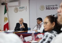 United Nations High Commissioner for Human Rights Volker Türk at a meeting with Mexico's National Institute of Indigenous Peoples
