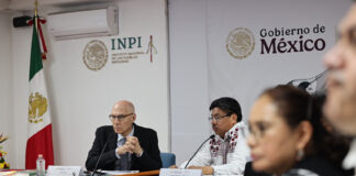 United Nations High Commissioner for Human Rights Volker Türk at a meeting with Mexico's National Institute of Indigenous Peoples