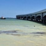 oil slick near Puerto Progreso, Yucatán