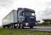 A Scania cargo tractor trailer