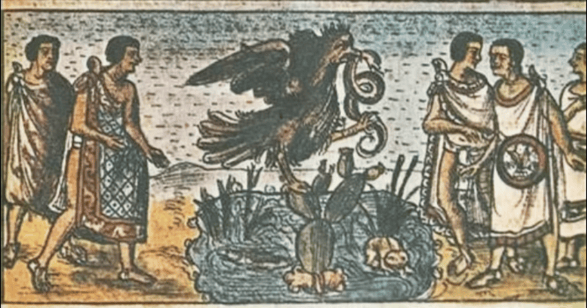Cactus, eagle and snake image