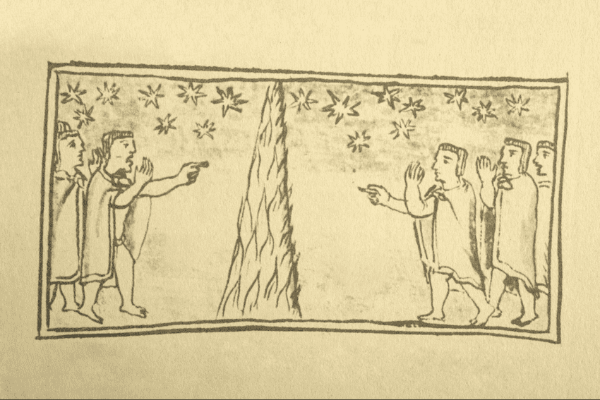 Mexica omen from a lightning strike