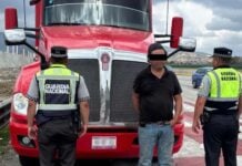 truck driver with truck of stolen fuel