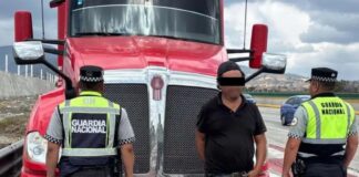 truck driver with truck of stolen fuel