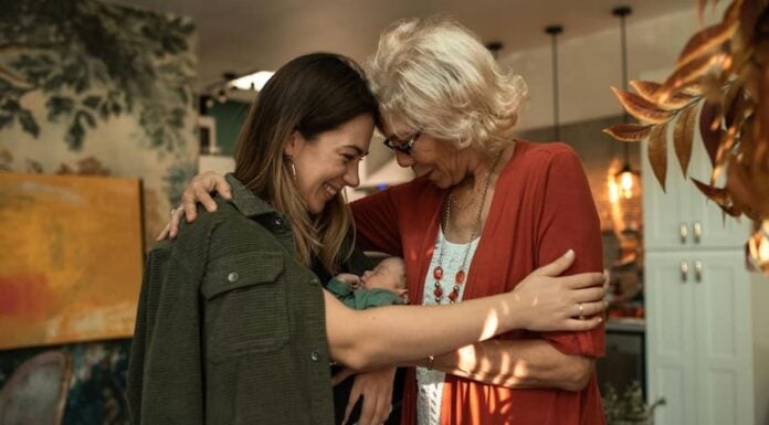 Two friends embracing