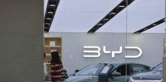 A BYD car dealership