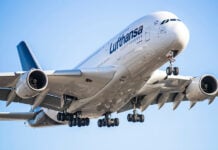 A Lufthansa airplane