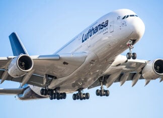 A Lufthansa airplane