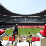 The interior of Banorte Stadium, aka Azteca Stadium, now Mexico City Stadium for the duration of the 2026 World Cup