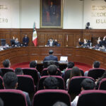 Chief Justice Hugo Aguilar presides over an April 27 session of the Mexican Supreme Court