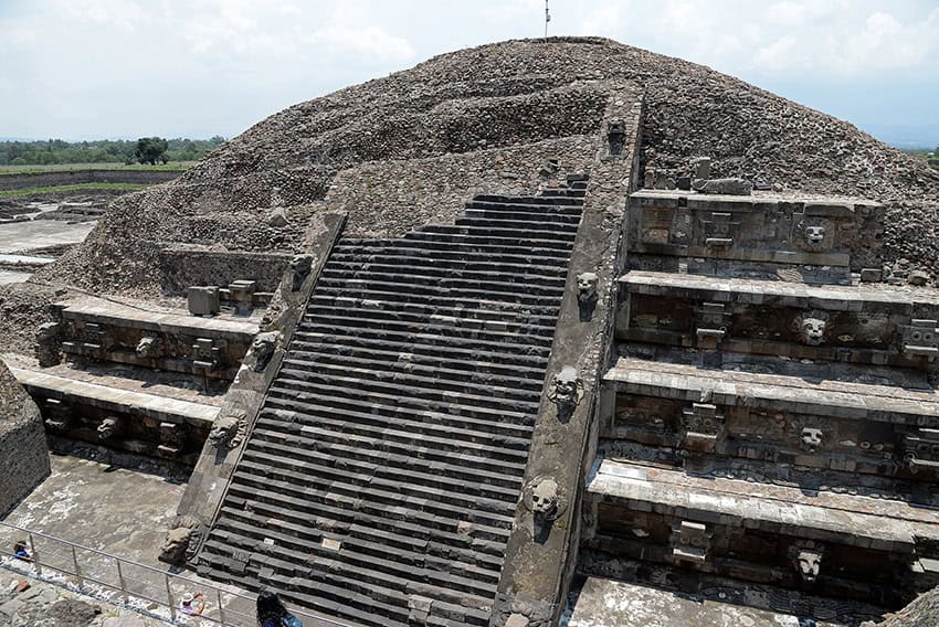 The pyramid of Quetzalcóatl in Teotihuacán