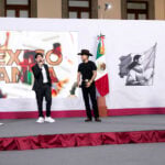 Monday’s announcement featured performances by Sergio Maya, the winner of the inaugural México canta contest last year, and Junior H (right).