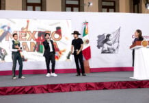 Monday’s announcement featured performances by Sergio Maya, the winner of the inaugural México canta contest last year, and Junior H (right).