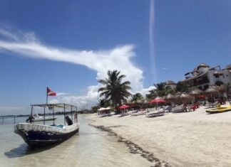 Beach view of Mahahual, Quintana Roo