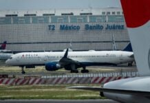 a plane on the tarmac at Mexico City Benito Juárez