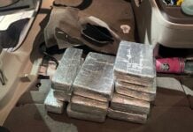 cocaine packets that were stowed within a car's interior