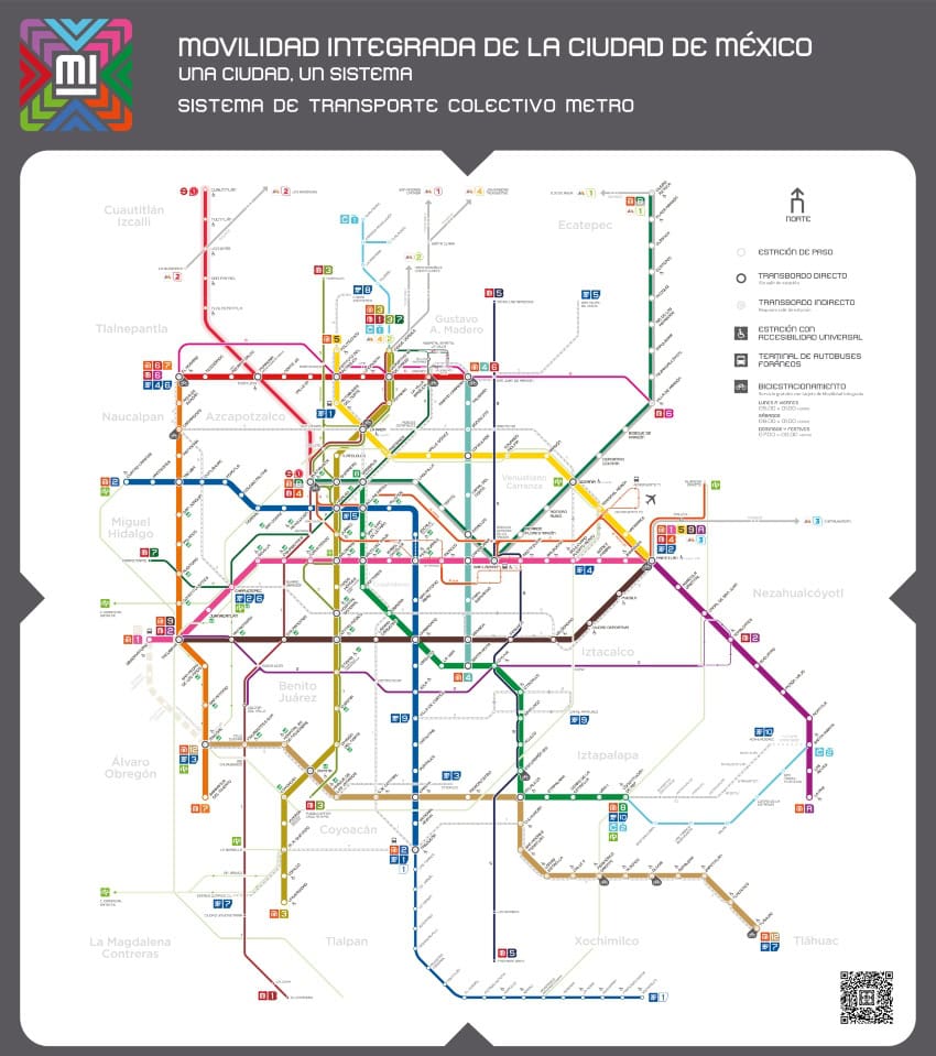 Mexico City Metro map