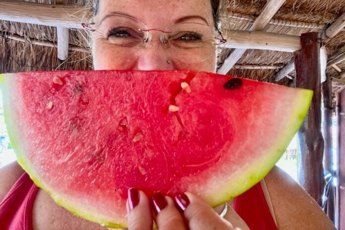 a watermelon smile
