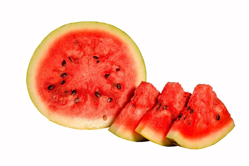 Fresh watermelon slices