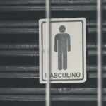 A men's public bathroom sign