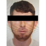 A mug shot of Isaí "El Chinacate" Martínez Cepeda with his eyes blacked out for privacy