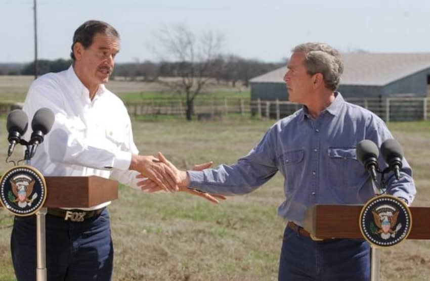 Vicente Fox and George W. Bush