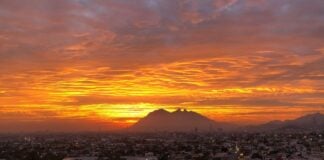 Monterrey, Mexico at sunset