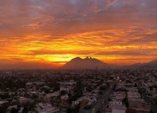 Monterrey, Mexico at sunset