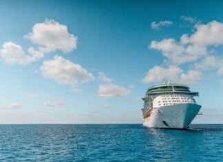 cruise ship on the sea
