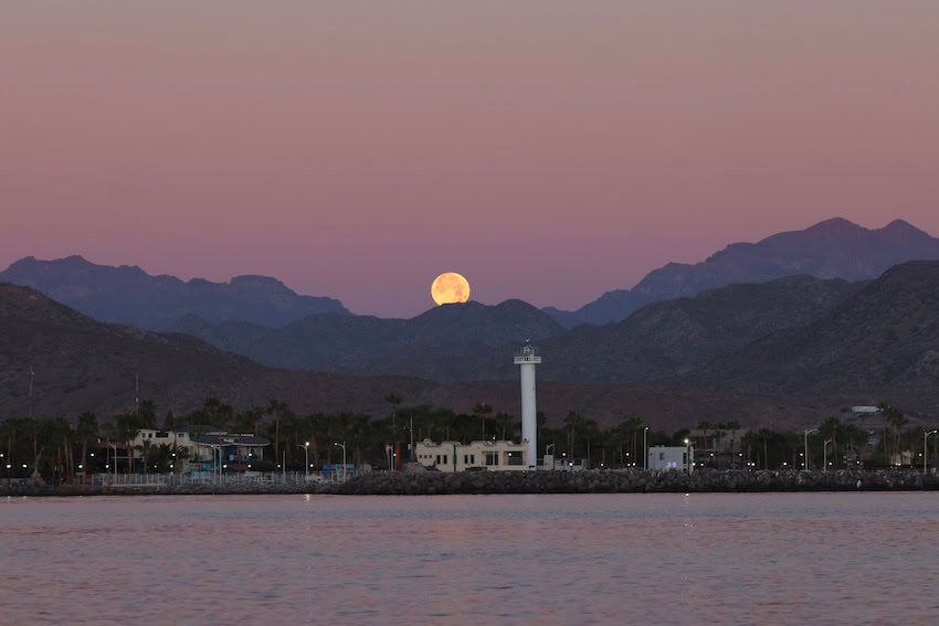 Full moon behind Loreto