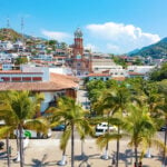 A view of downtown Puerto Vallarta from its malecon